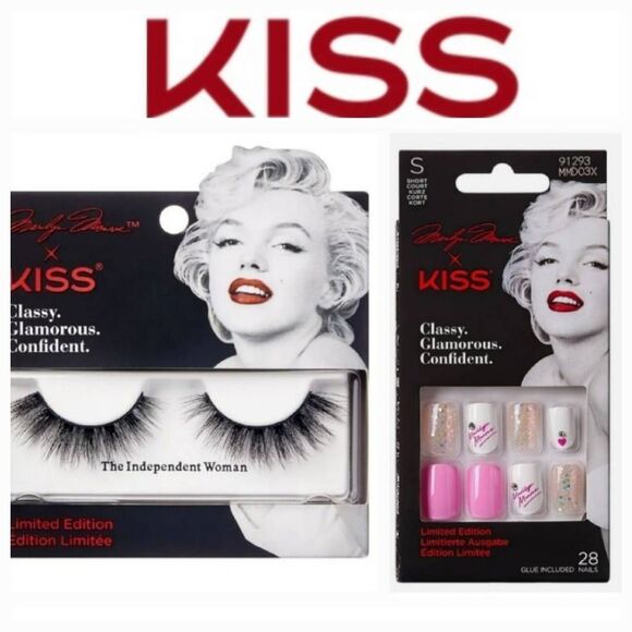 Kiss X Marilyn Monroe Limited Edition Lashes & Nail Set - Picture 1 of 11